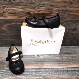 Baby Deer JACLYN Infant Black Soft Sole Mary Janes with Bow Size 10